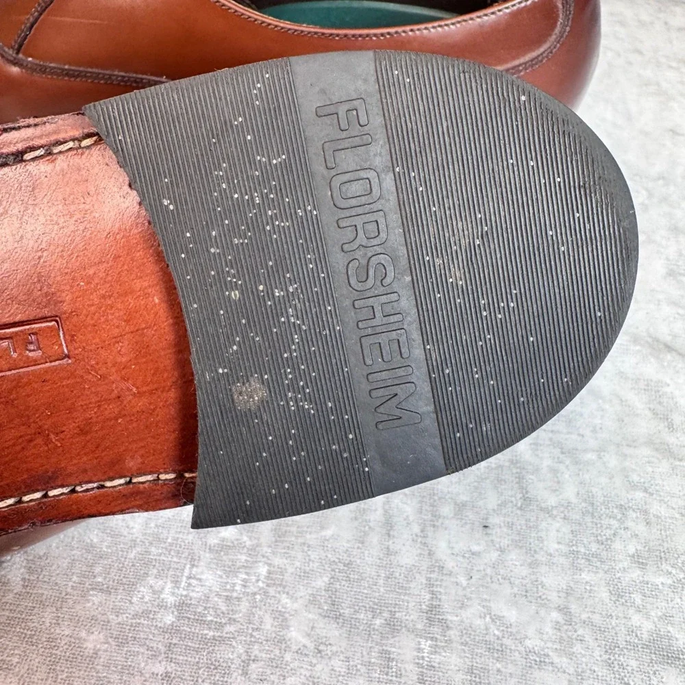 Florsheim Mens Brown Leather Cap Toe Oxford Dress Shoes Size 11.5‎ D